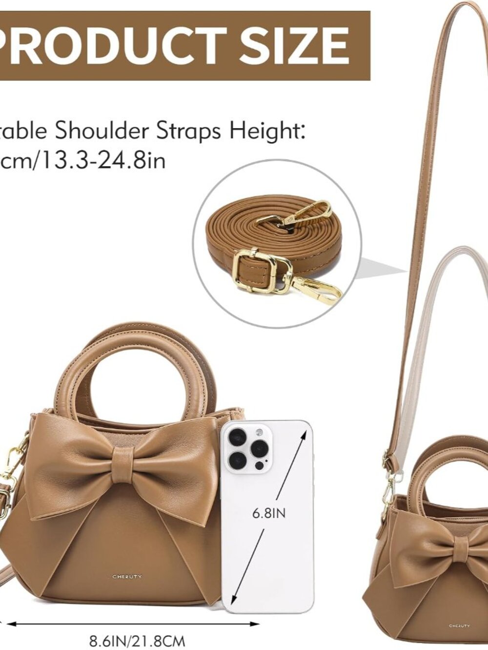 Small Purses for Women Crossbody Bag, Vegan Leather Crossbody Purses and Handbag - Picture 7 of 9